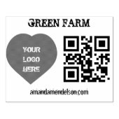 Qr code en bedrijf logo rubberstempel (Afrduk)
