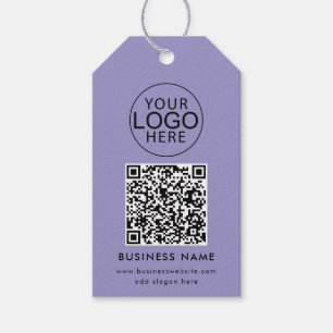 QR-code en bedrijfslogo op maat Cadeaulabel