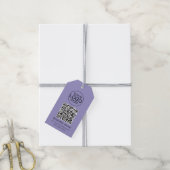 QR-code en bedrijfslogo op maat Cadeaulabel (Met Touw)
