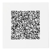 QR-code en bedrijfslogo promotionele kubus voorbee (Voorkant)