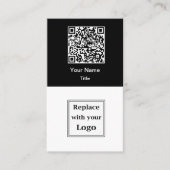 QR-code en bedrijfslogo Visitekaartjes Verticaal (Voorkant)