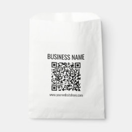 QR-code en bedrijfsnaam Bedankzakje