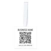  QR-code en bedrijfsnaam Decoratie (Voorkant)