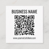 QR-code en bedrijfsnaam Informatiekaartje (Voorkant)