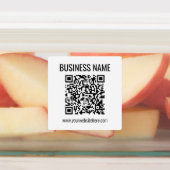 QR-code en bedrijfsnaam Labels (Aangebracht)