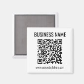 QR-code en bedrijfsnaam Magneet (Voorkant / Achterkant)