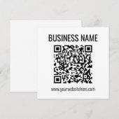 QR-code en bedrijfsnaam Notitiekaartje (Voorkant / Achterkant)