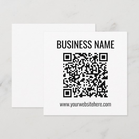  QR-code en bedrijfsnaam Notitiekaartje (Voorkant / Achterkant)