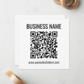 QR-code en bedrijfsnaam Notitiekaartje (Voorkant / Achterkant in situ)