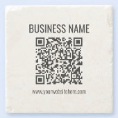  QR-code en bedrijfsnaam Stenen Onderzetter