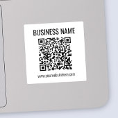  QR-code en bedrijfsnaam Sticker