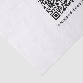 QR-code en bedrijfsnaam Tissuepapier (Detail)