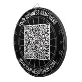 QR Code en Custom Text Dart Board - Kies Kleur Dartbord (Voorkant Rechts)