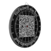 QR Code en Custom Text Dart Board - Kies Kleur Dartbord (Voorkant Links)