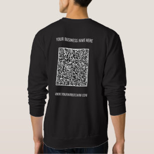 QR Code en Custom Text Uw Business Sweatshirt