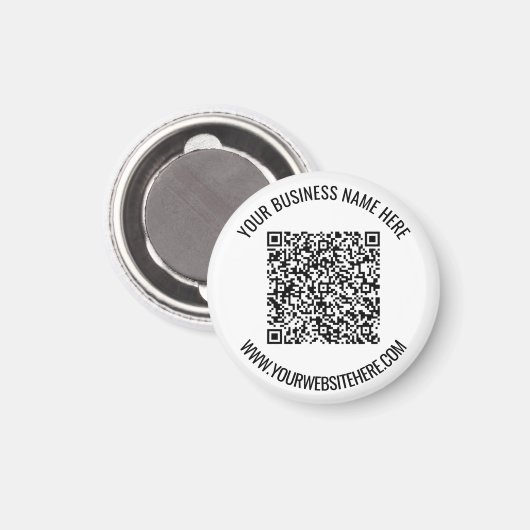 QR Code en de Promotiemagneet van de Douanetekst Magneet (Voorkant / Achterkant)