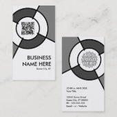 QR-code en doel van de logo Visitekaartje (Voorkant / Achterkant)
