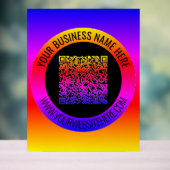 QR Code en Douanetekst Uw Bedrijfs Acrylteken Acryl Bord (Neutraal)