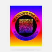 QR Code en Douanetekst Uw Bedrijfs Acrylteken Acryl Bord (Voorkant)