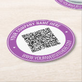 QR-Code en het Document van de Douanetekst Onderze Ronde Kartonnen Onderzetter (Gebogen)