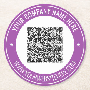 QR-Code en het Document van de Douanetekst Onderze Ronde Kartonnen Onderzetter