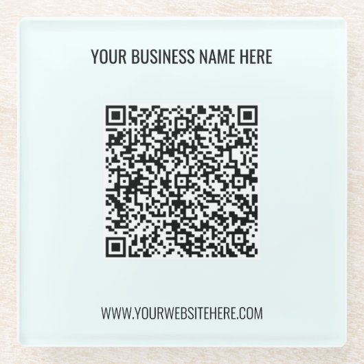 QR Code en het Onderzetter van het Douanetekst Zak Glazen Onderzetter (Voorkant)