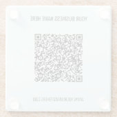 QR Code en het Onderzetter van het Douanetekst Zak Glazen Onderzetter (Achterkant)