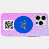 QR-code en logo Case-Mate iPhone Case (Achterkant (horizontaal))