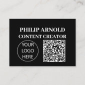 Qr-code en logo-visitekaartje visitekaartje (Voorkant)