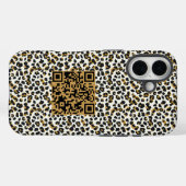  QR-code en luipaardhuidpatroon Case-Mate iPhone Case (Achterkant (horizontaal))