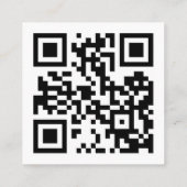 QR-code en pictogrammen voor sociale media Vierkante Visitekaartje (Achterkant)