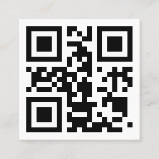 QR-code en pictogrammen voor sociale media Vierkante Visitekaartje (Achterkant)