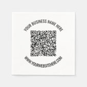 QR-code en sms-professioneel gepersonaliseerde ser Servet (Voorkant)