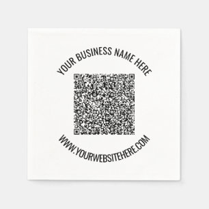 QR-code en sms-professioneel gepersonaliseerde ser Servet