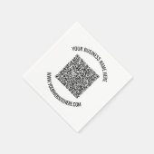 QR-code en sms-professioneel gepersonaliseerde ser Servet (Hoek)