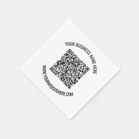 QR-code en sms-professioneel gepersonaliseerde ser Servet (Hoek)