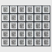 QR-code en tekst met een lichtblauwe rand kunnen w Cadeaupapier (Vlak)