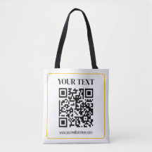 QR-code en tekst met gele gouden rand kunnen worde