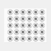 QR-code en tekst op persoonlijke bedrijfslabels Labels (Vel)