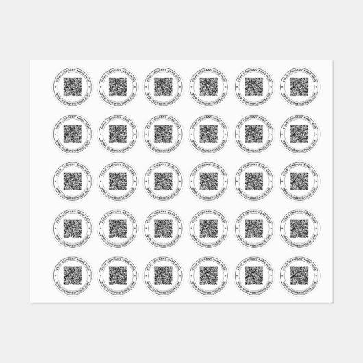 QR-code en tekst op persoonlijke bedrijfslabels Labels (Vel)