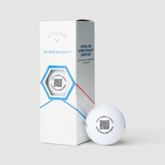 QR Code en Tekst Professionele Stempels Golfballen (Verpakking)