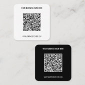 QR-code en Visitekaartje voor aangepaste tekst Pro (Voorkant / Achterkant)