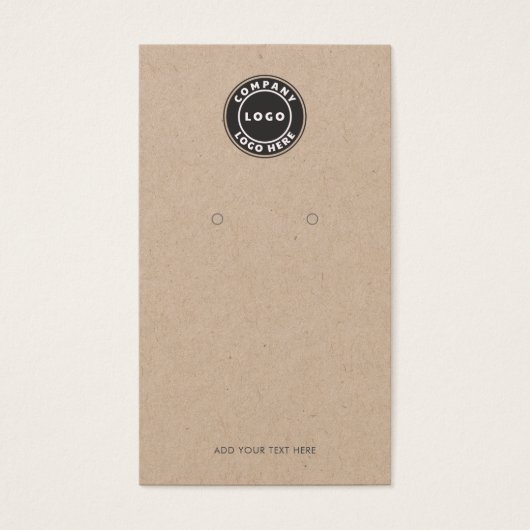 QR-code en zakelijke Logo die Display Kaart afgeef (Voorkant)