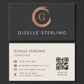 QR Code Estheetician Modern Minimalistisch Visitekaartje