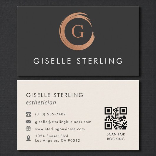 QR Code Estheetician Modern Minimalistisch Visitekaartje