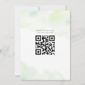 QR-code Eucalyptus Gold Letter Boy Baby shower Kaart (Achterkant)