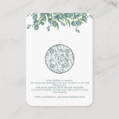 QR Code Eucalyptus Greenery Weddenschap Informatiekaartje (Achterkant)