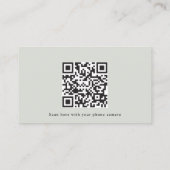 QR-code Eucalyptus Greenery Wedding RSVP Kaarten Visitekaartje (Achterkant)