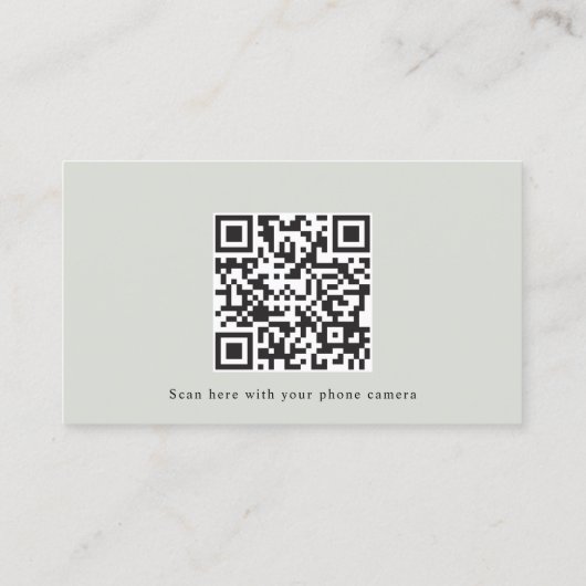 QR-code Eucalyptus Greenery Wedding RSVP Kaarten Visitekaartje (Achterkant)