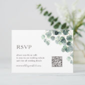 QR-code | Eucalyptusblad Informatiekaartje (Staand voorkant)